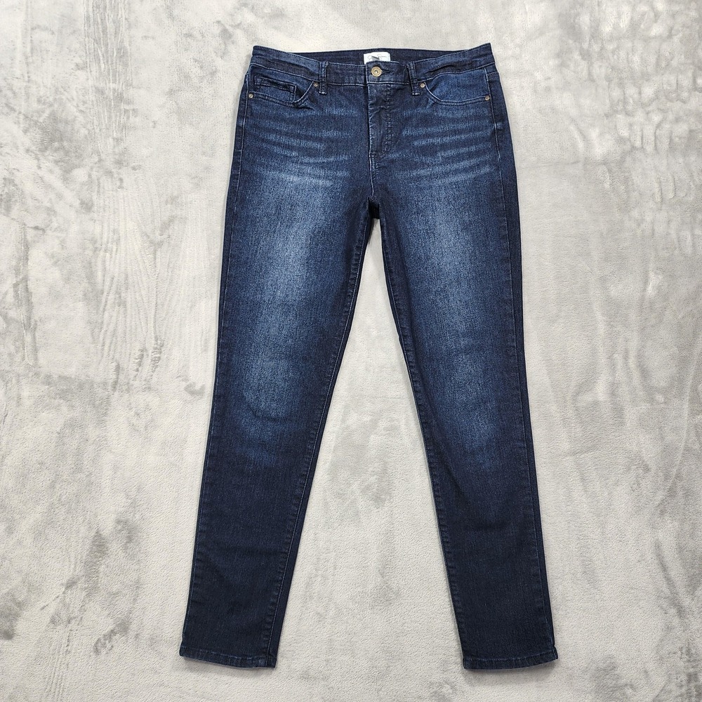 Jessica Simpson Jeans Womens 10 Blue Mid Rise Skinny‎ Slim Stretch Denim Casual